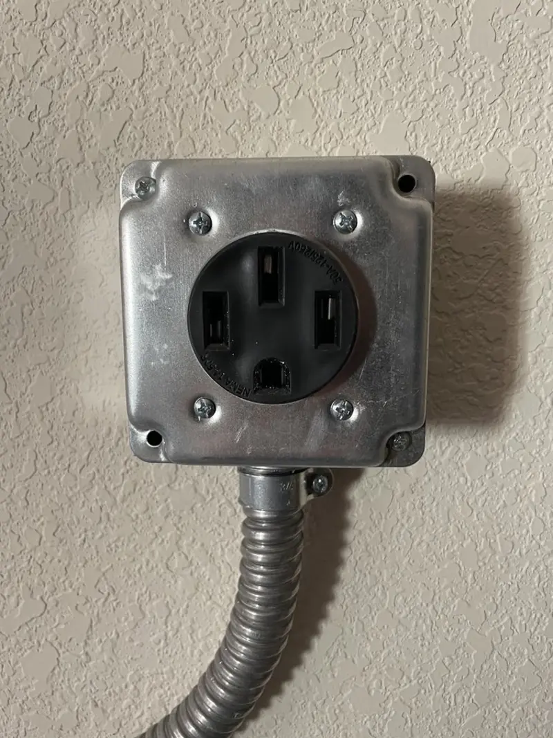NEMA 14-50 outlet installed for Electrical Panel Upgrade in New Franklin